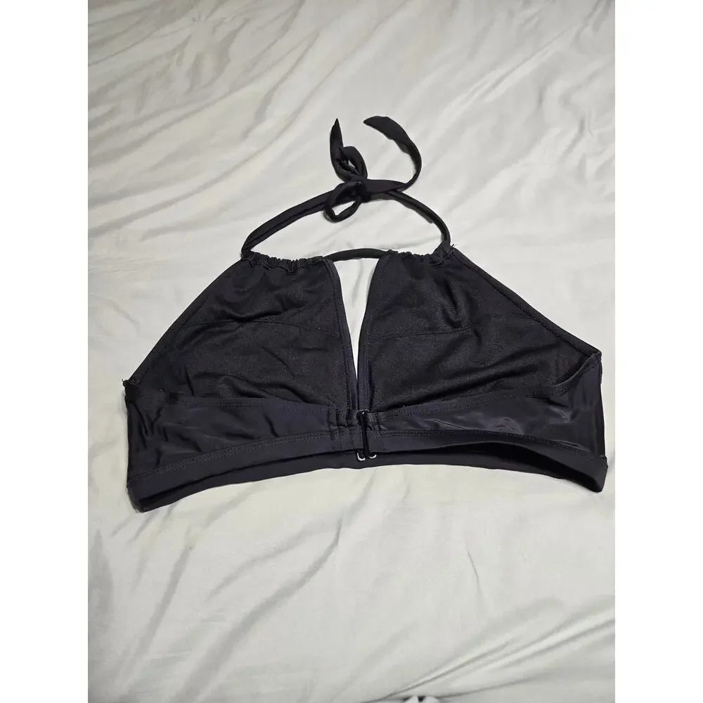 Time and tru large women's black swim top